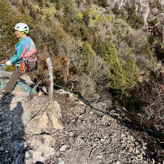 
　ロッククライミング🧗


　女性の方，すごいなぁ✨✨✨

　ほぼ，絶壁😱
