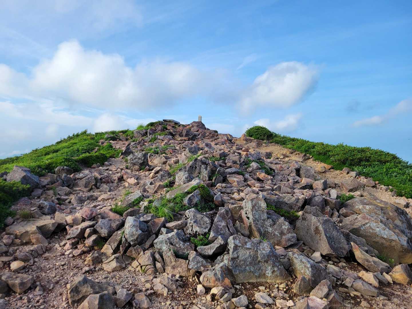 1900m峰から30m位戻ったところ
西に踏み跡があるのでそこを5～10m位下る