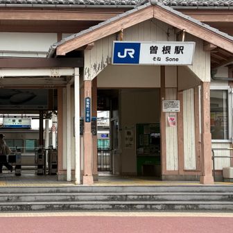 曽根駅に到着。 YAMAPを終了しました。