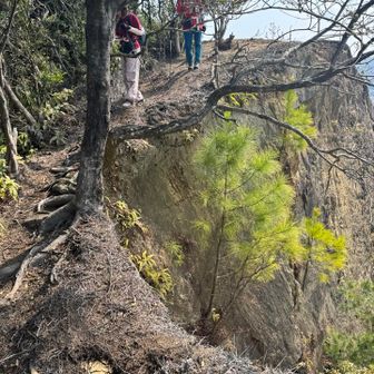 崖っぷちの凄いところ歩いてますが、実はここまで来なくても良かったんですよ‥😭