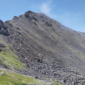 大喰岳の西斜面は圧倒されます。