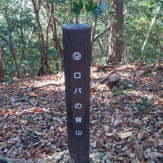 ロバの背山山頂標識