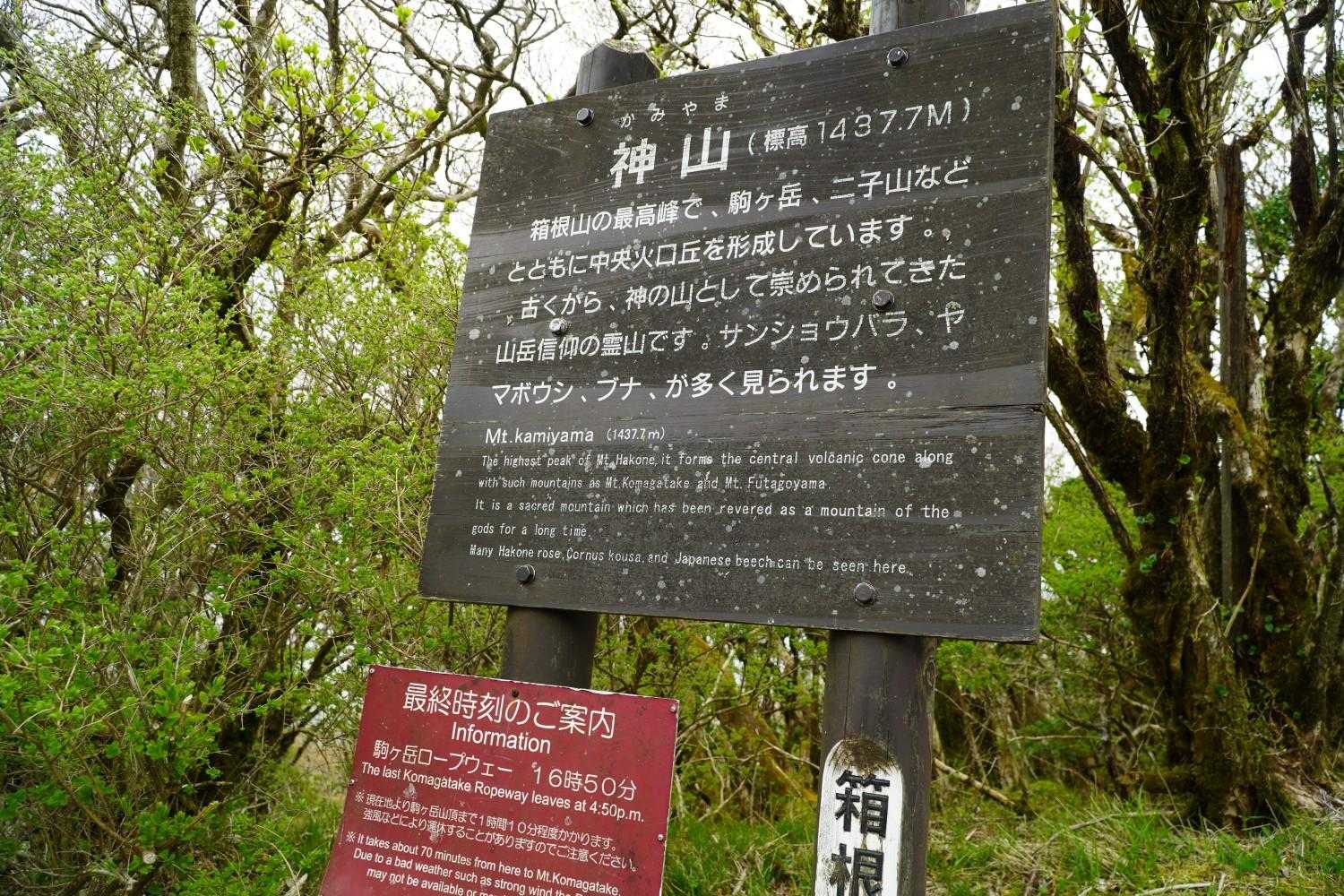 箱根山の最高峰　神山とーちゃく♬
見晴らしはあまりよくなかった😂
でも来られただけで満足😁