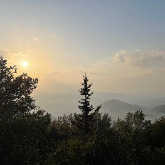 丁山からの景色はもう夕焼けのよう🌅