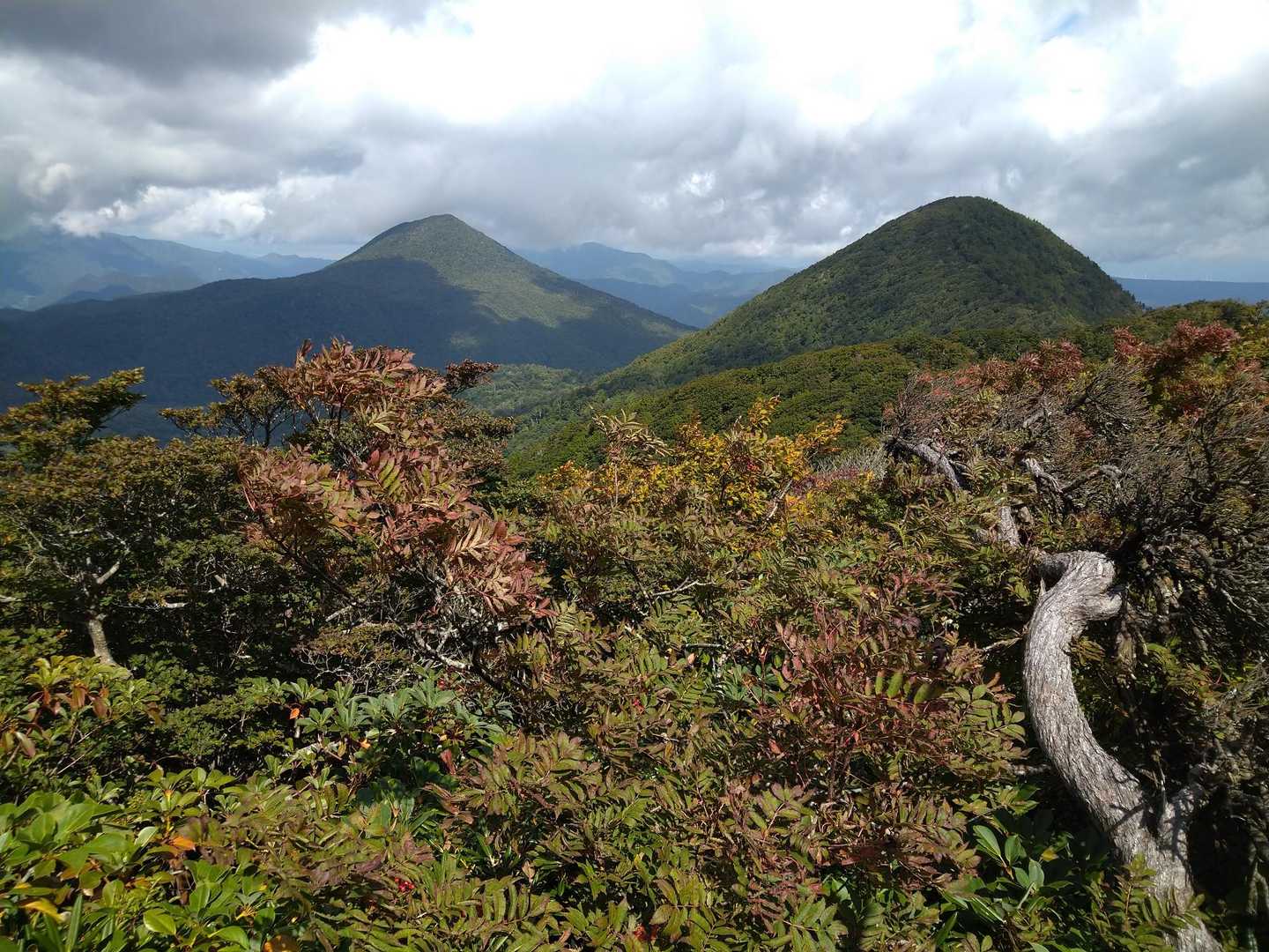 二杯山からの
↖️二岐山と小白森山↗️