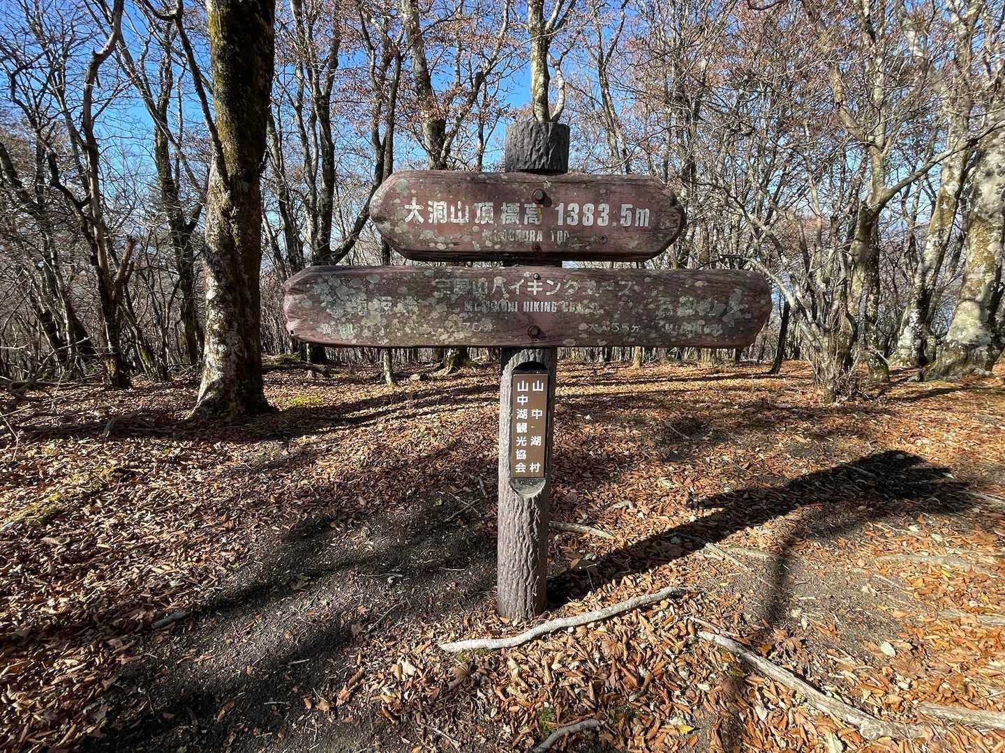 籠坂峠バス停-アザミ平-大洞山-楢木山-三国山-三国峠-鉄 縦走コースの写真