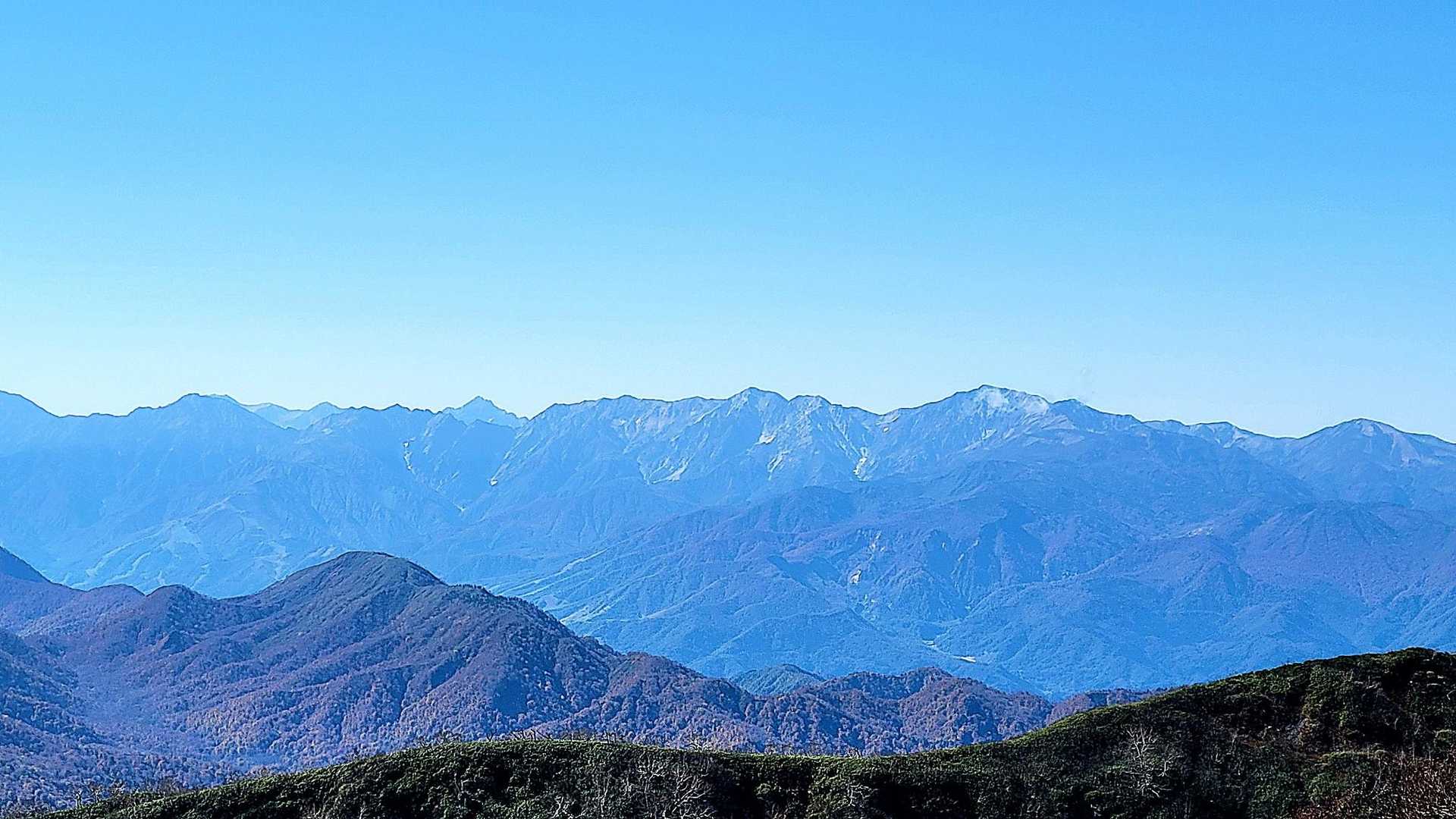 北アルプスがくっきり