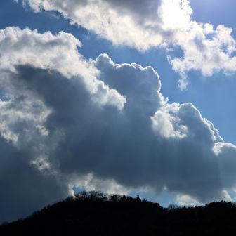 微かに薄明光線が✨