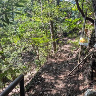 通行止めとなっている道の手前左方向に迂回路
