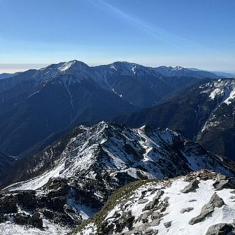 南プスオールスター山が全て見える。シオミン
