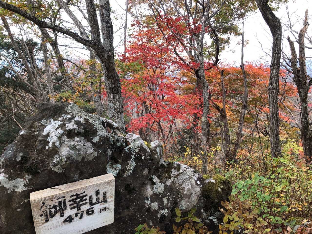 御幸山　477m  
背景がいい感じ♪