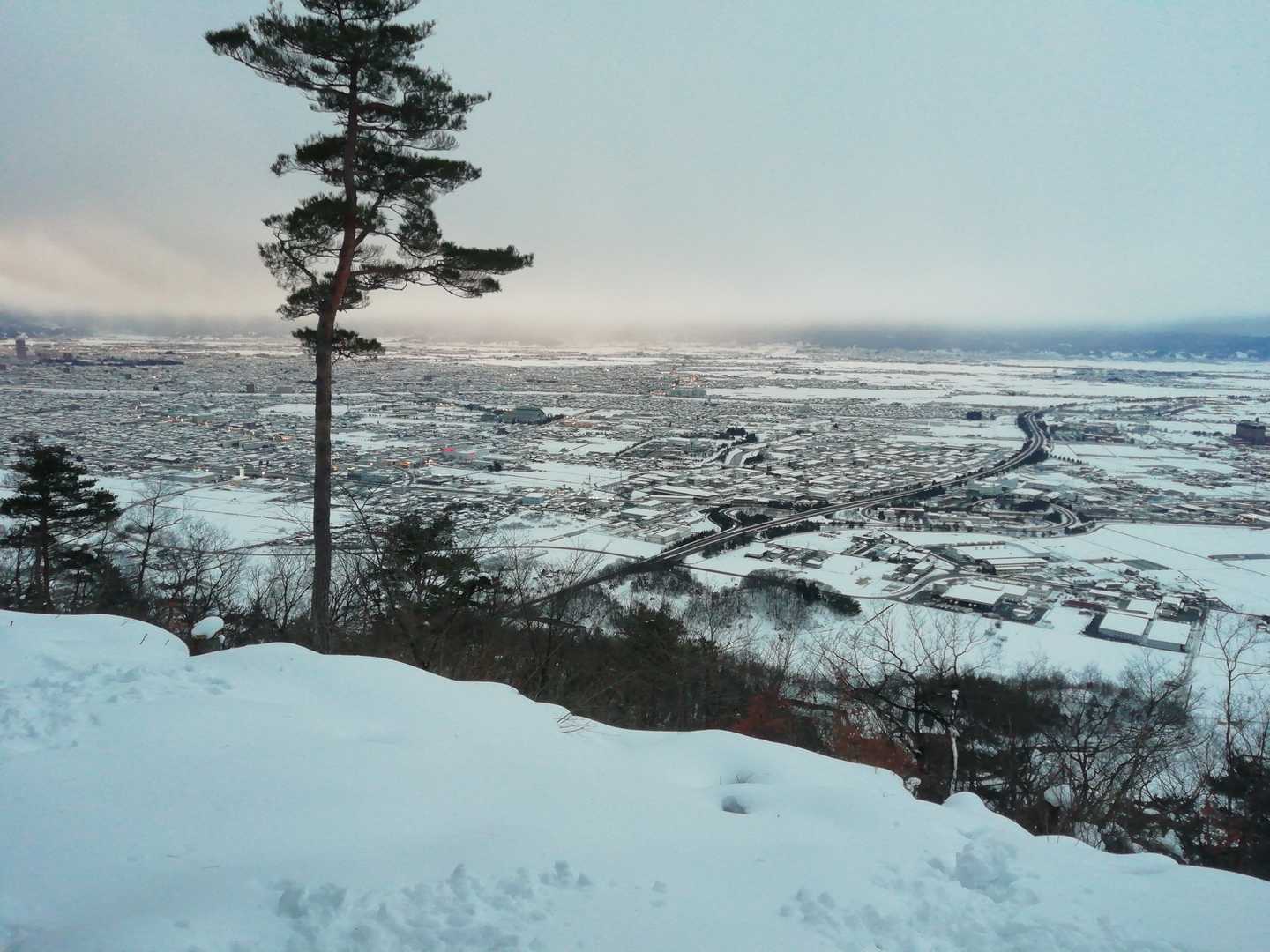 山頂からの夕景