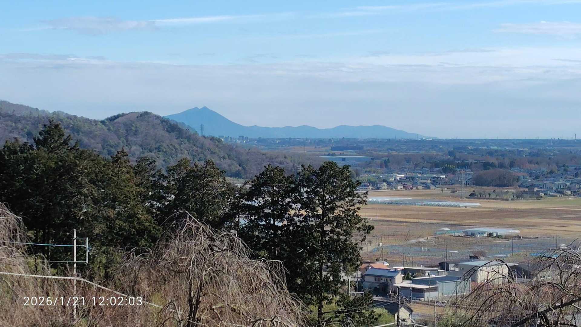 清水寺東屋からの筑波山😊