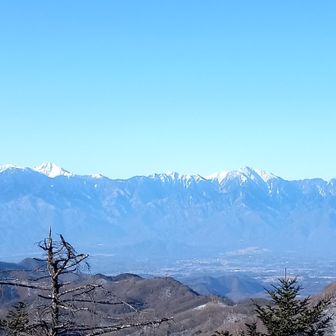 最高の好天気と無風で、甲斐駒、北岳が👀