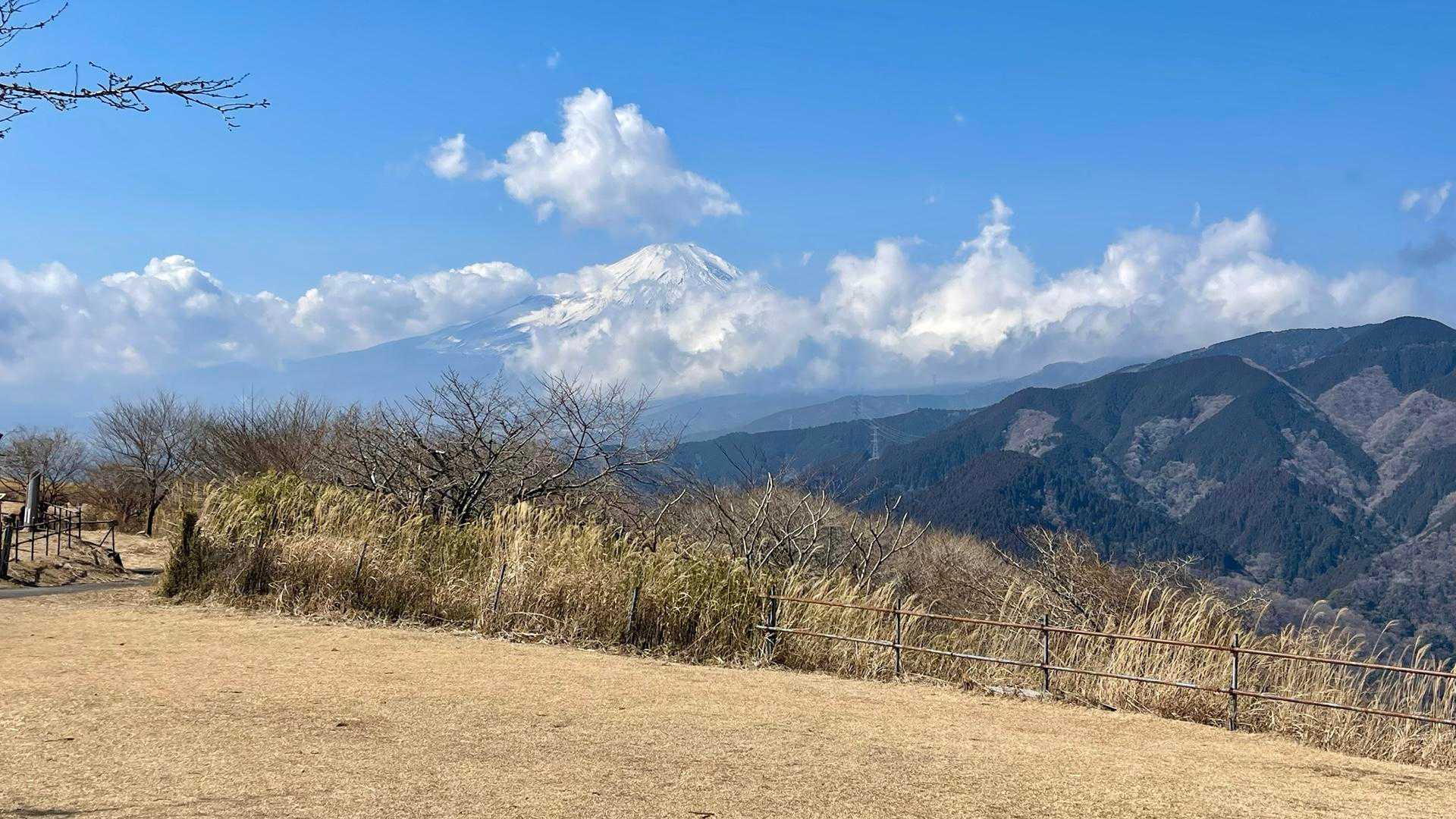 大野山頂上からです
富士山は最後まで見え隠れでした