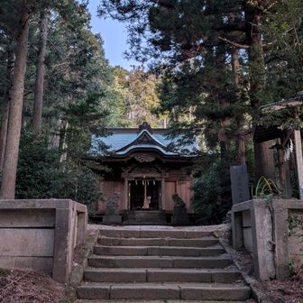 白鳥神社この右奥に登山道…w
