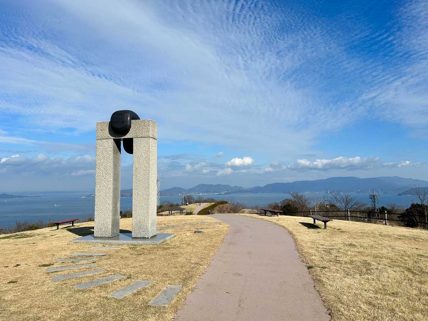 皇子神社-御殿山-庵治温泉バス停-大仙山-遠見山-立石山- 周回コースの写真