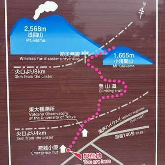 登山口にあった看板