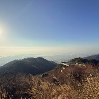 六甲山展覧台から
霞んでます。