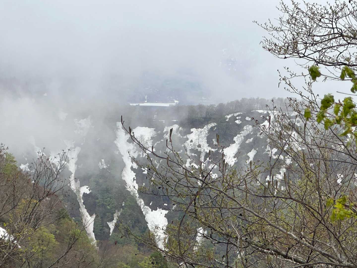 有峰湖が見えたよ。