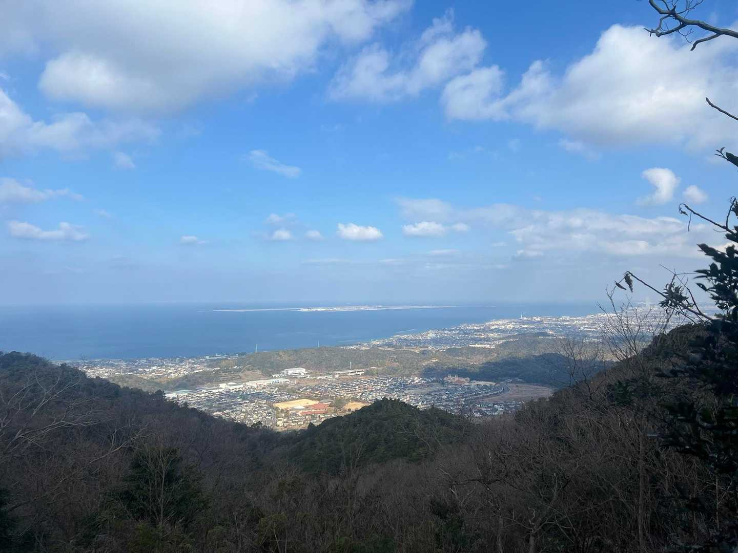 第一展望台からの眺め、今日は霞んで明石大橋は見えませんでした