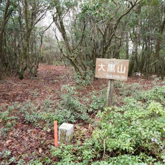 大黒山山頂1106.2ｍ
三等三角点大黒山
山容からのイメージとは違って、平らで開けた場所でした