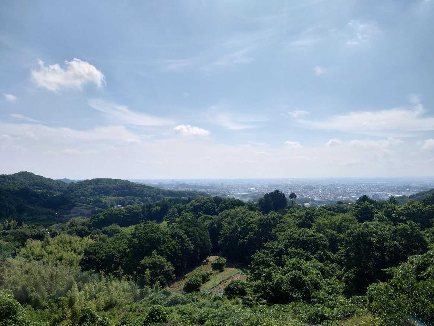 農道からの展望
同じ方向で山頂からもっと素晴らしい景色が見れます