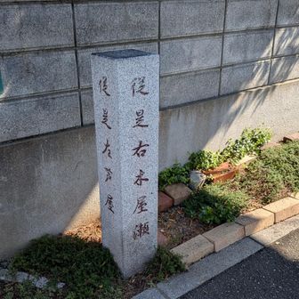 追分道標
左　芦屋
右　木屋瀬