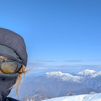 越後三山バックに記念撮影出来たのが今日一番嬉しかったです😭❤️