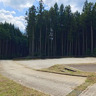 広い駐車スペースがあるのにこの時は進入禁止。