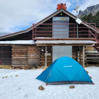 行者小屋到着！