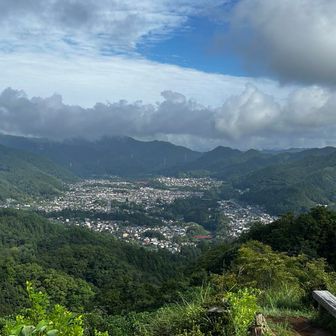 奥多摩の山々は雲隠れ