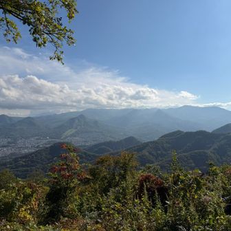 藤野三山が見えています。
