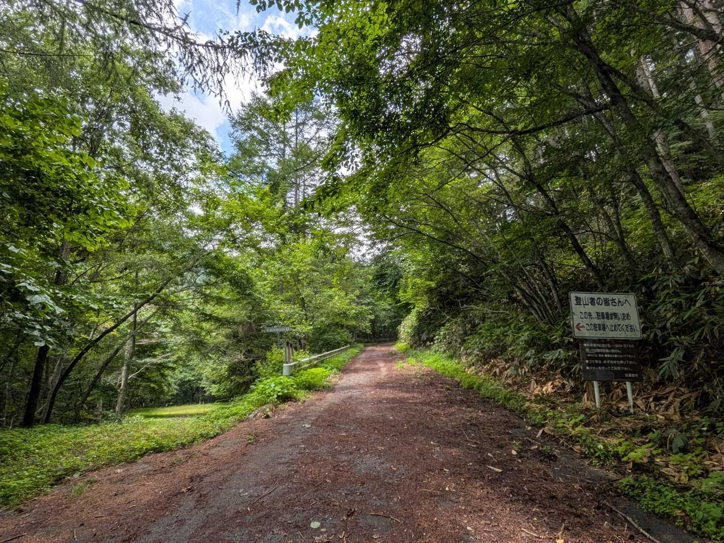 左側に登山者用🅿️。
ここ数年一般車が入れていないので、草ボーボー。