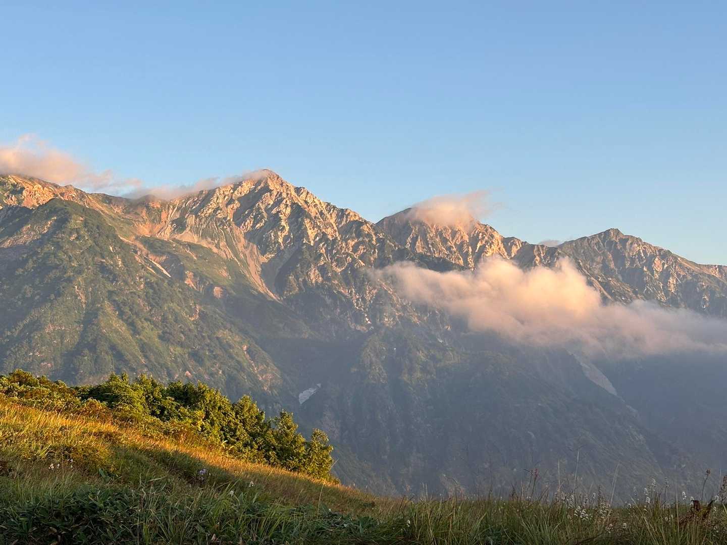 白馬三山が見えました。😊