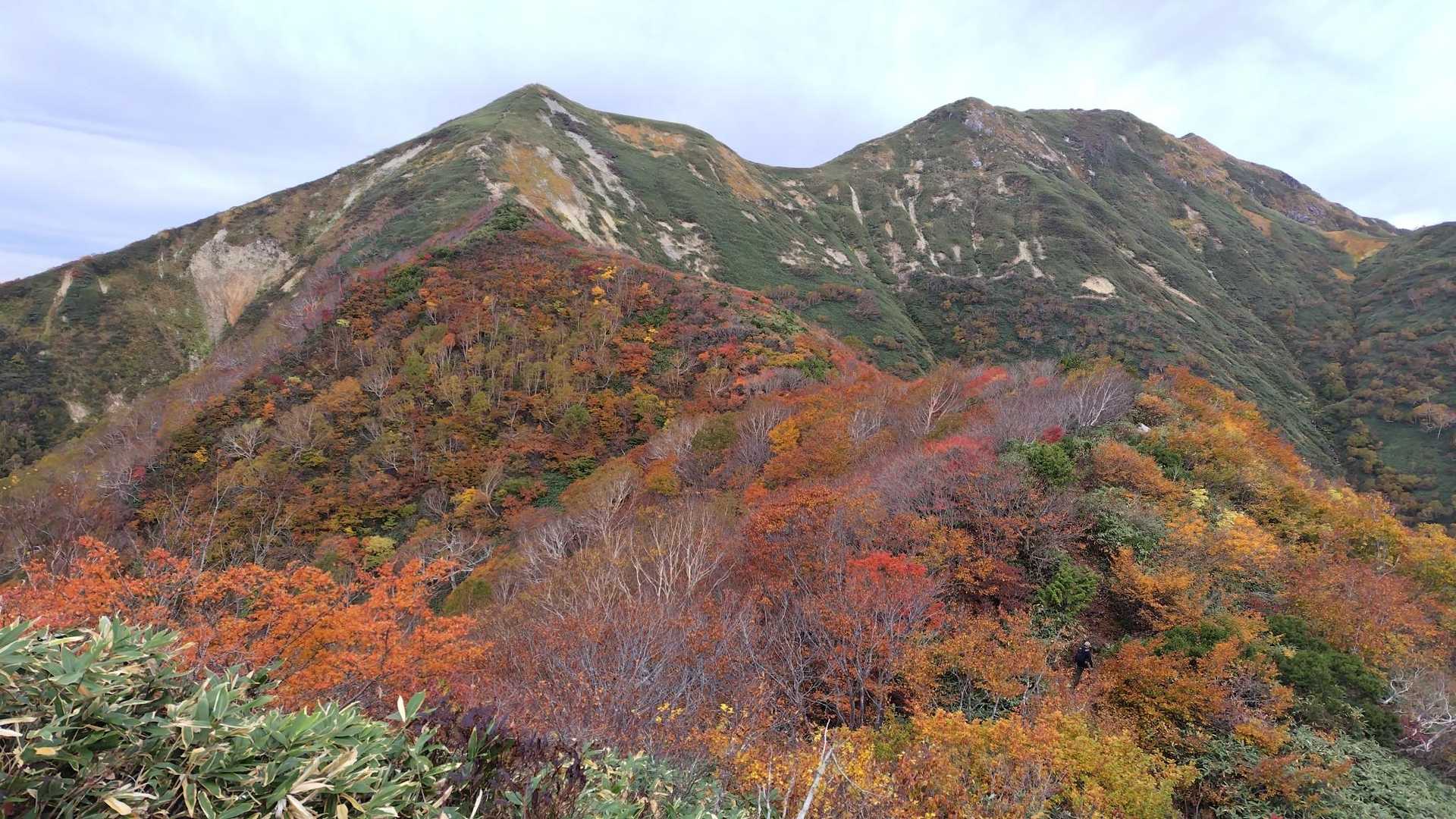 道中
笠ヵ岳方面ﾃﾞｽ✨️
紅葉🍁が素敵
🧡💚💛❤️