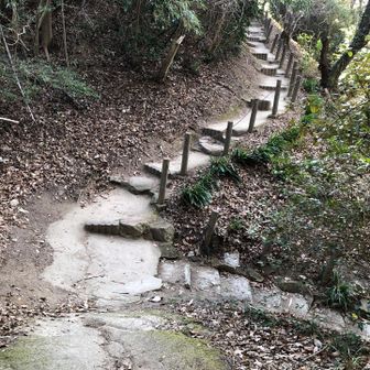 おなじみ岩屋山山頂へ向かう階段