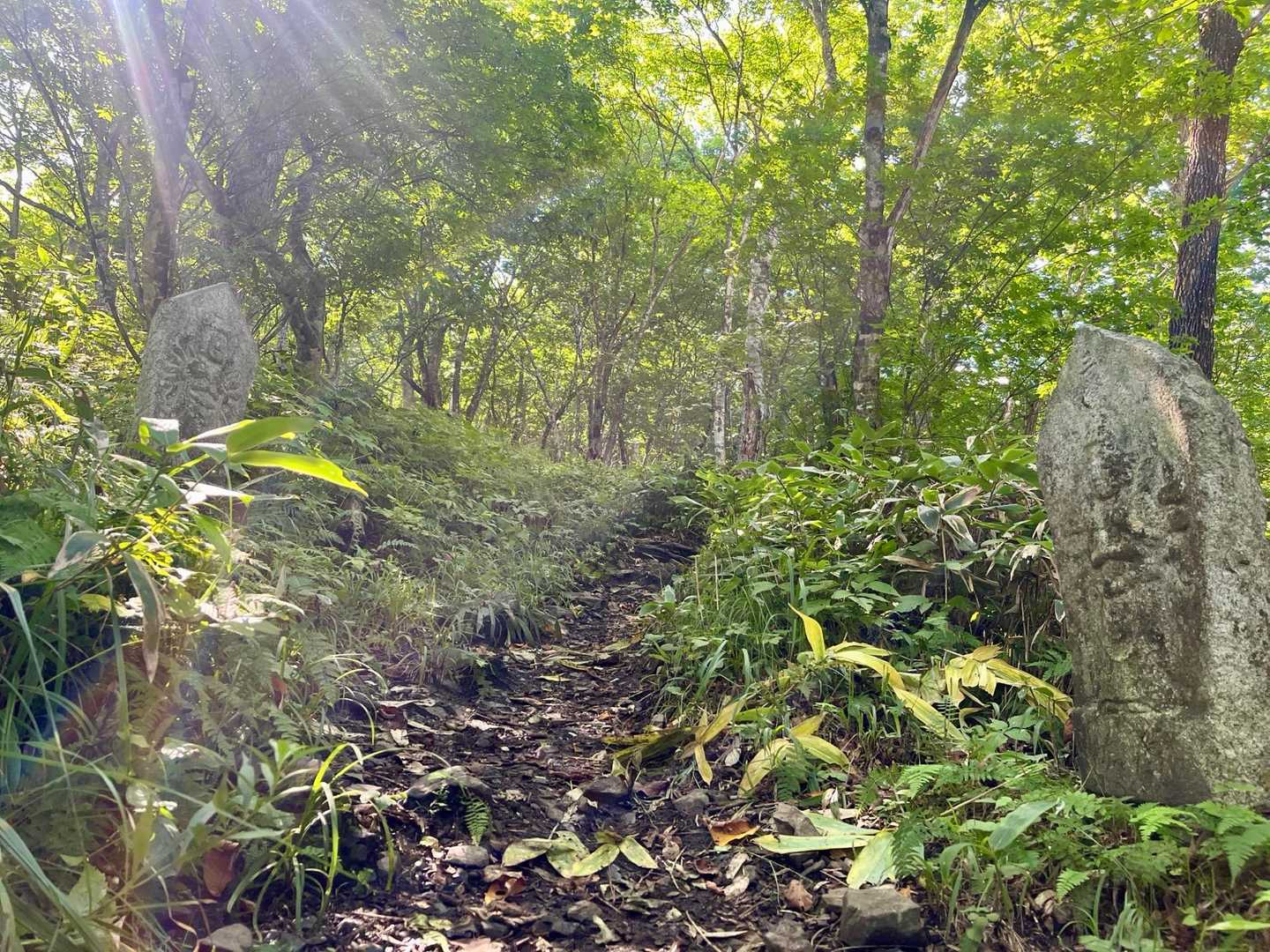 登山道脇に石仏🙏