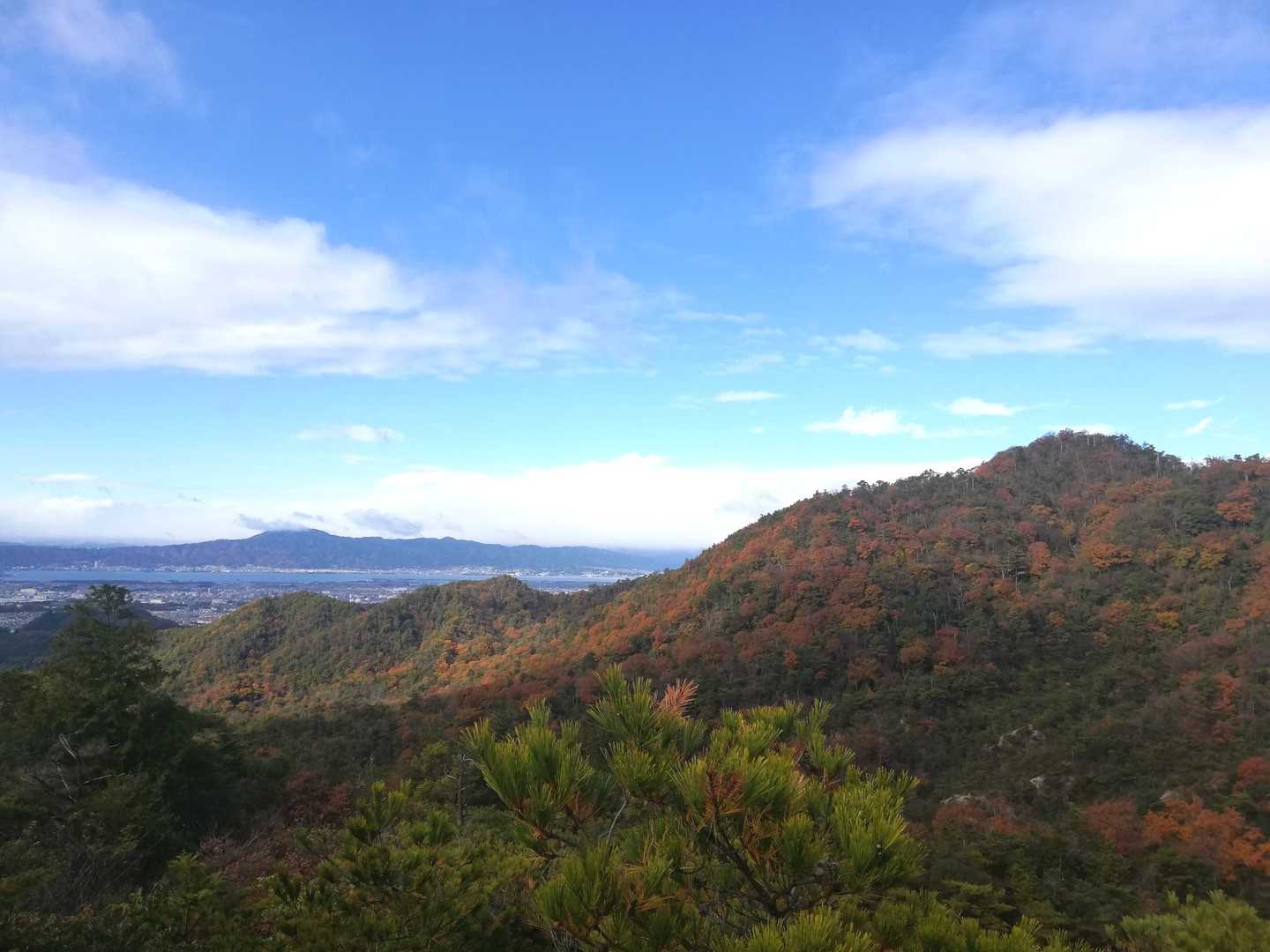 晴れてきたー！！琵琶湖見える(*´∀｀*)