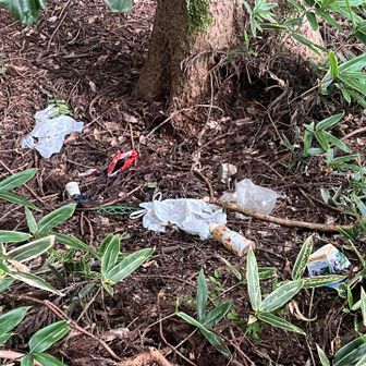 無事下山したら…登山口にもゴミ放棄😡ホントやめて😩