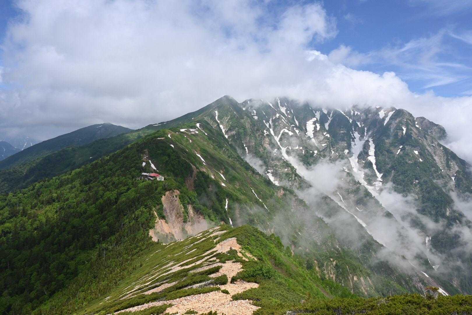 冷池山荘と鹿島槍ヶ岳