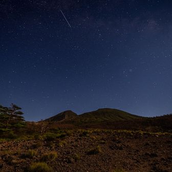 下山直前で星空撮影。