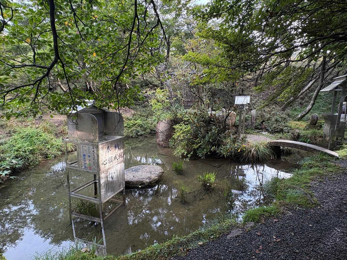 これが長者池。山頂のすぐ近くなのに池があったり沢があったり…御在所岳は岩だけでなく水も溢れている。