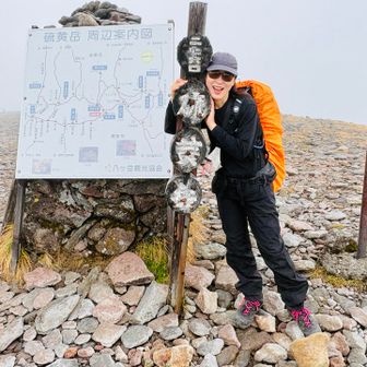 硫黄岳（2,760m）登頂
