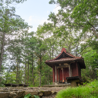 さらに歩いて、富士浅間神社。
その裏手こそが、大平山の山頂点。