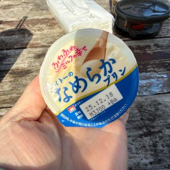 至福のヒトトキタイム♪
メイトーのなめらかプリンです。