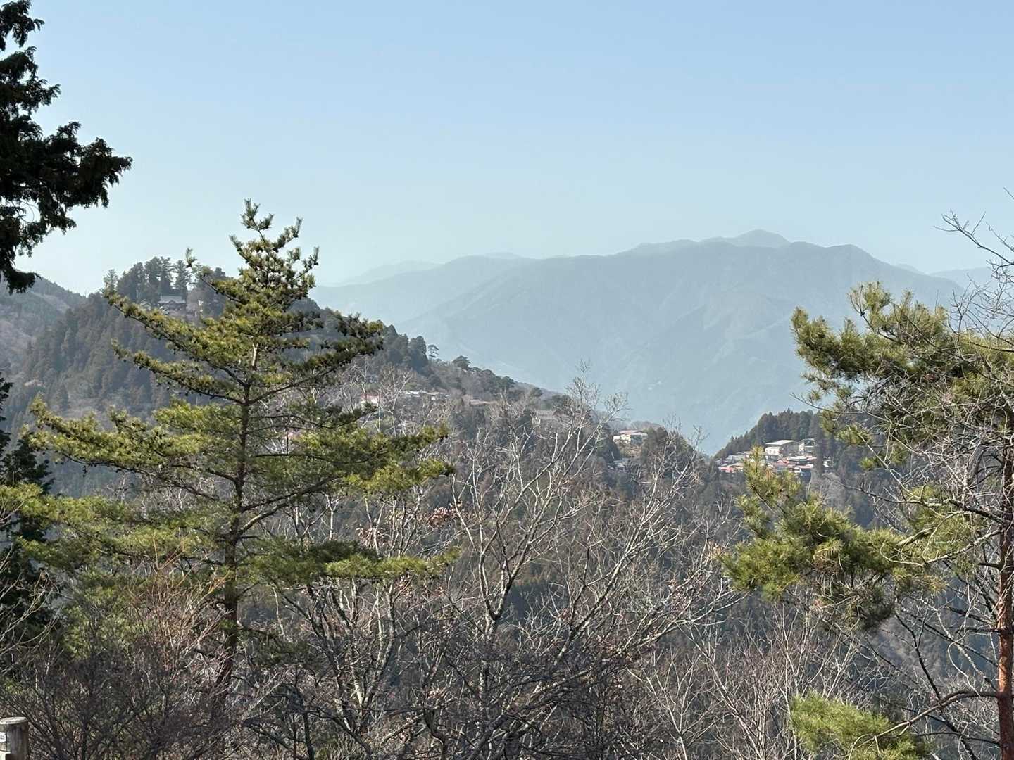 左には御岳山、御嶽神社が見えます
花粉でもやってる😖