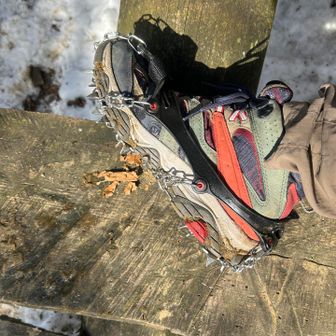 初めてチェーンスパイク装着⛓️