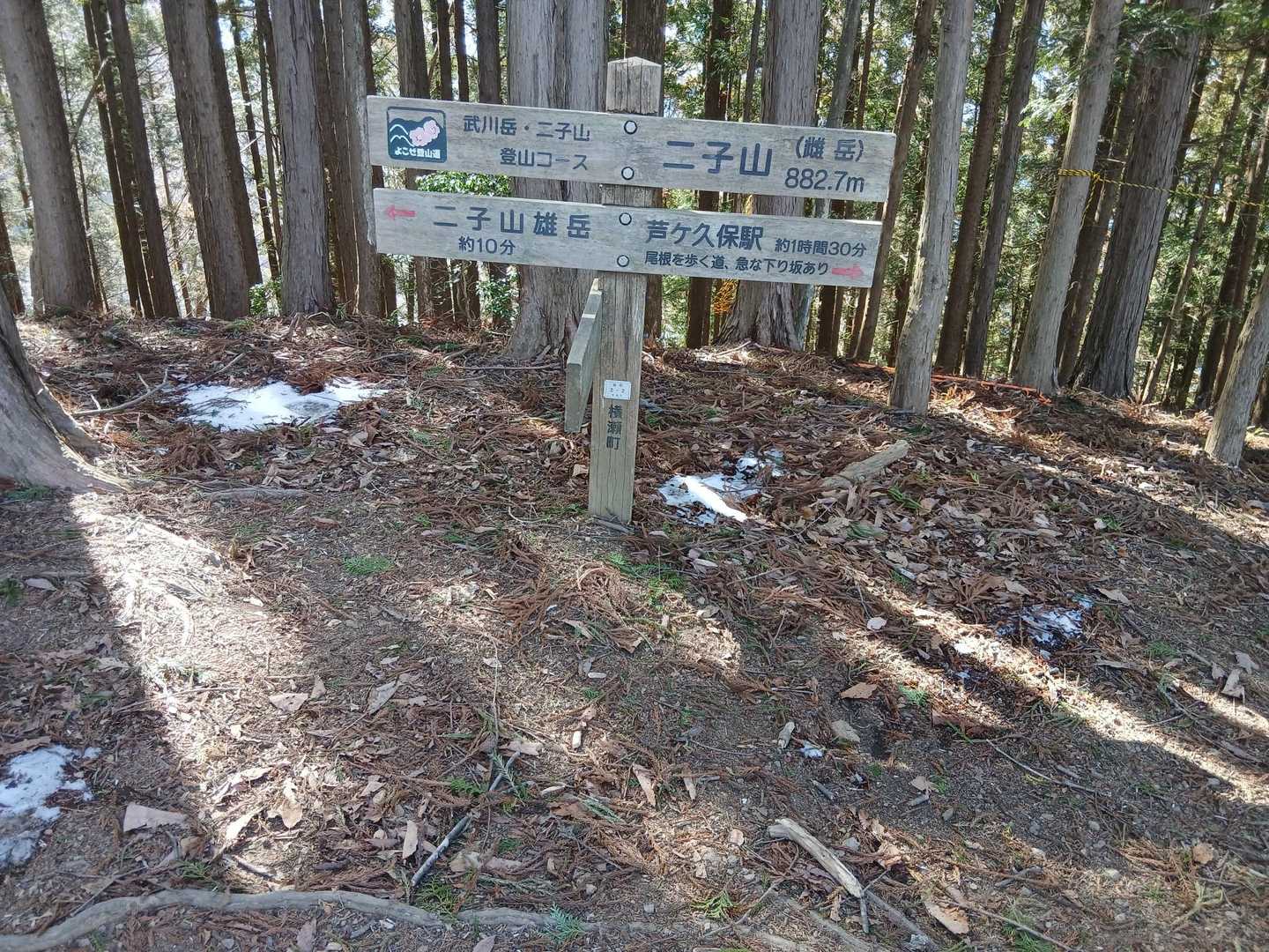 ロープ頑張って昇りました
二子山雌岳
到着🙌