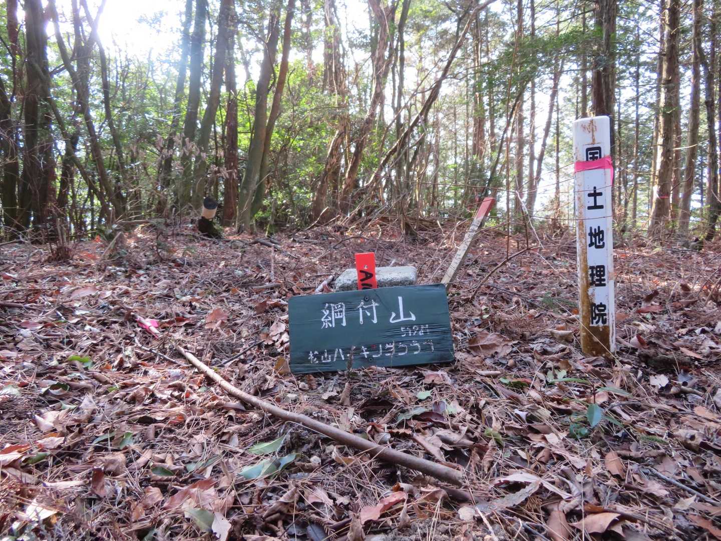 綱付山山頂⛰
展望無し。
お相撲さんには縁起の良さそうな山⁈